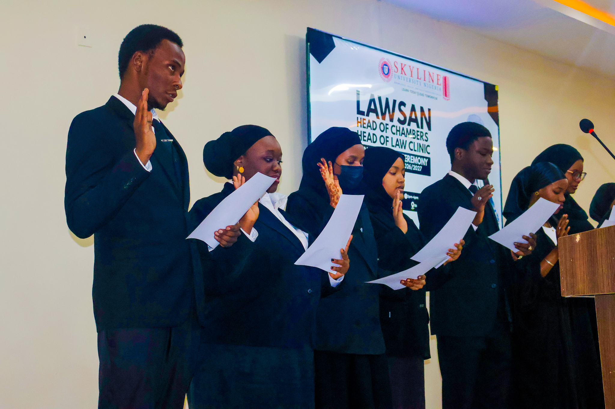 Skyline University Nigeria Inaugurates First LAWSAN Chapter, Installs Pioneer Student Leaders.