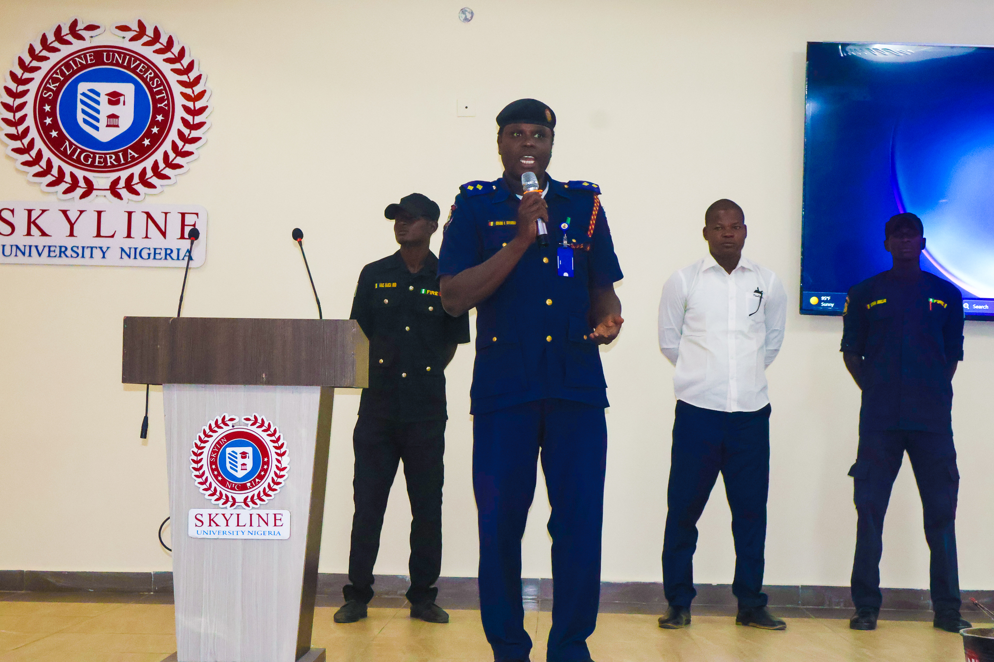 Kano State Fire Service Conducts Fire Safety and Evacuation Drill Training for Skyline University Nigeria Staffs.