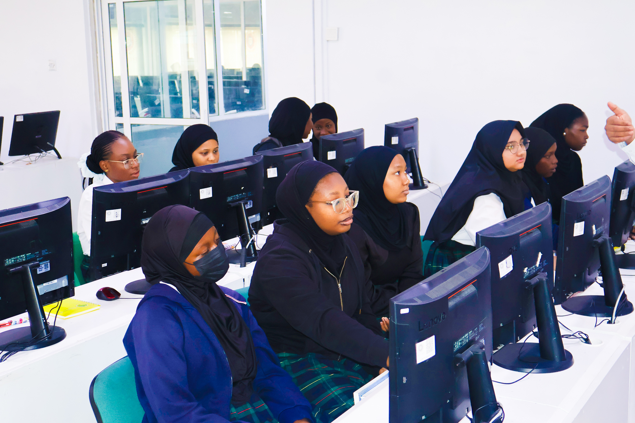 Prime College Kano Students Explore AI-Powered Video Creation at Skyline University Nigeria.